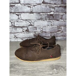Oliberte Footwear Gana Sweet Georgia Brown Leather Casual Flat Shoes Men Sz 42EU